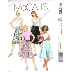 McCall's M4783 Misses and Petite 6 to 12 Casual Skirt Uncut Sewing Pattern